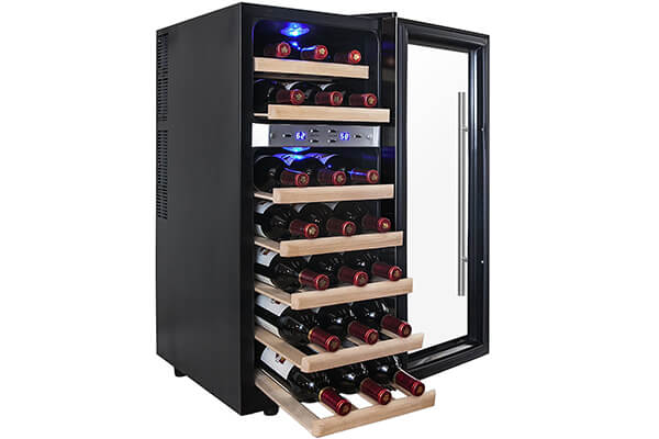AKDY 21 Bottles Dual Zone Thermoelectric Electric Wine Cooler