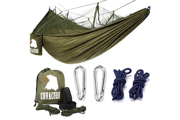 Camping Hammock - COVACURE Lightweight Portable Double Parachute Hammocks