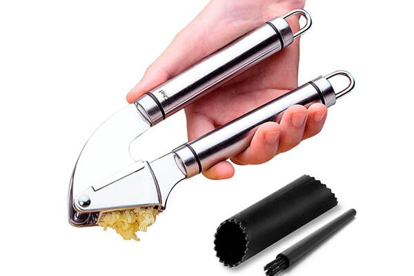 Garlic Press, X-Chef Stainless Steel Kitchen Garlic Mincer