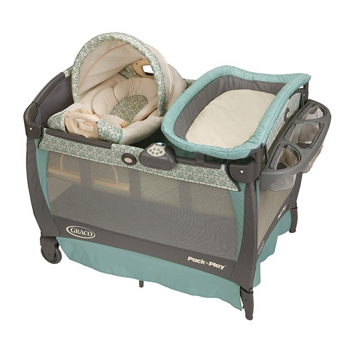 Graco Pack 'n Play Playard Bassinet Changer with Cuddle Cove Rocking Seat