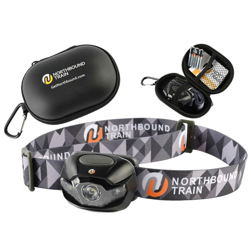 1 Northbound Train Bright LED Headlamp Flashlight and Case for Running