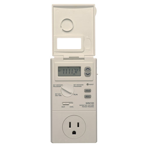 LUX WIN100 Heating and Cooling Programmable Outlet Thermostat