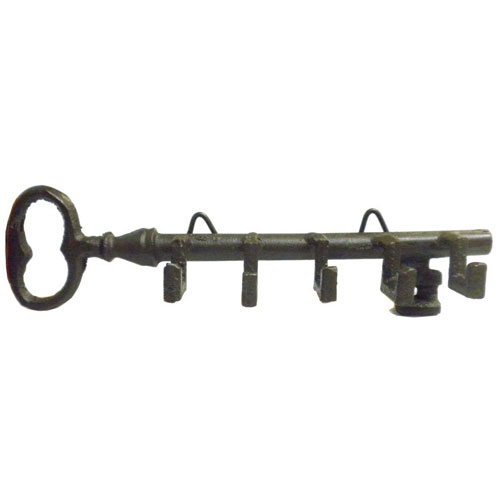 Key Shaped Key Hook Rack Antiqued Wall Mount Key Holder