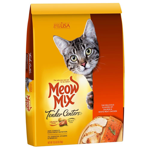 Meow Mix Tender Centers Salmon & Turkey Flavors with Vitality Bursts Dry Cat Food