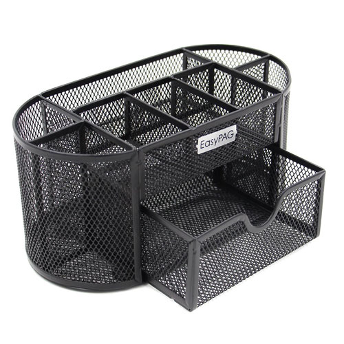 EasyPAG Mesh Desktop Organizer 9 Components Desk Accessories Caddy with Drawer