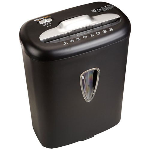 Amazon Basics 8-sheets Cross-cut Paper and Credit Card Shredder