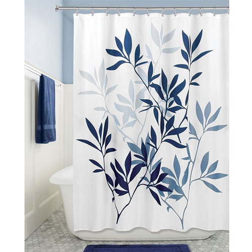 InterDesign Leaves Soft Fabric Shower Curtain