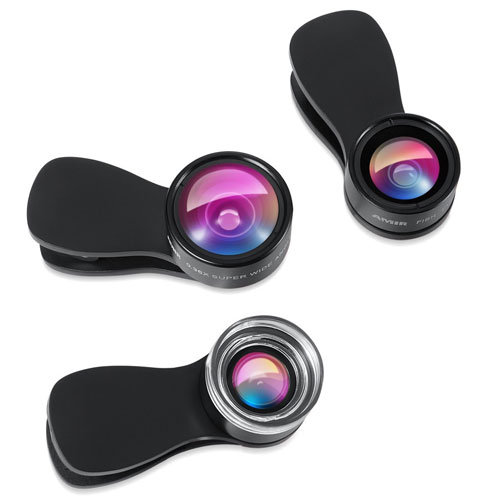 Amir 3 in 1 Clip-on Cell Phone Camera Lens Kit