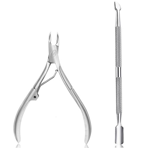 Blue Orchids Cuticle Nipper with Cuticle Pusher