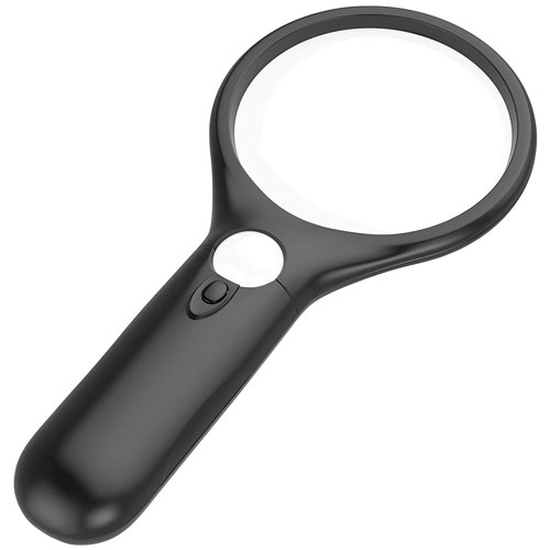 Magnifying Glass [3x 10x 45x w/ 3 LED Lights] Handheld Magnifier for Reading Maps
