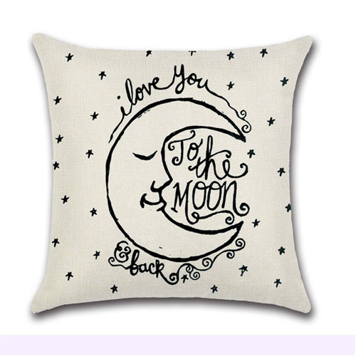 I Love You To the Moon and Back Pillow Cover
