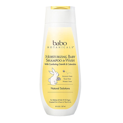 5 Babo Botanicals Moisturizing Baby Shampoo and Wash Oatmilk Calendula, 8 Ounce
