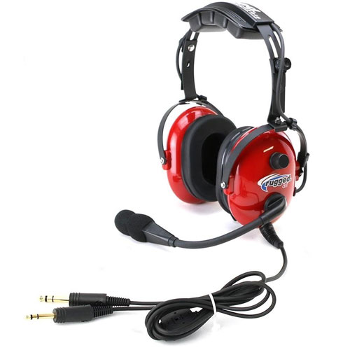 Rugged Air RA250 Red General Aviation Child Headset