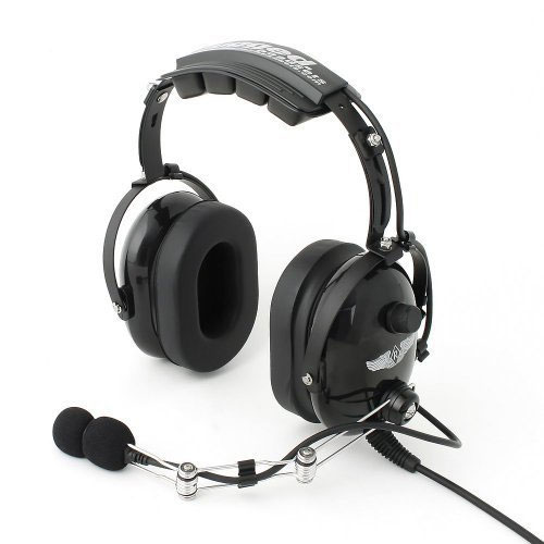 Rugged Air RA454 Black General Aviation Pilot Headset