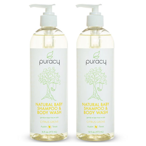 3 Puracy Natural Baby Shampoo and Body Wash