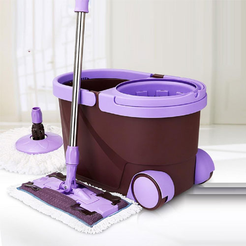 GAOJIAN Spin Mop Bucket Portable Magic Double Drive Mop