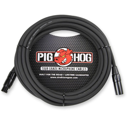 2. Pig Hog 8mm Mic Cable, 20ft XLR Tour Grade Microphone Cable - 4 PACK