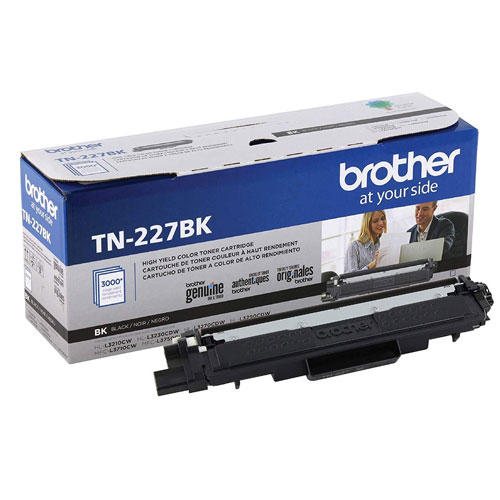 4. Brother Genuine TN227, TN227BK, High Yield Toner Cartridge, Replacement Black Toner